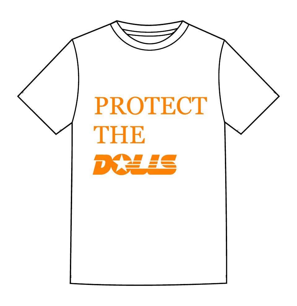 Orange text shirt preview