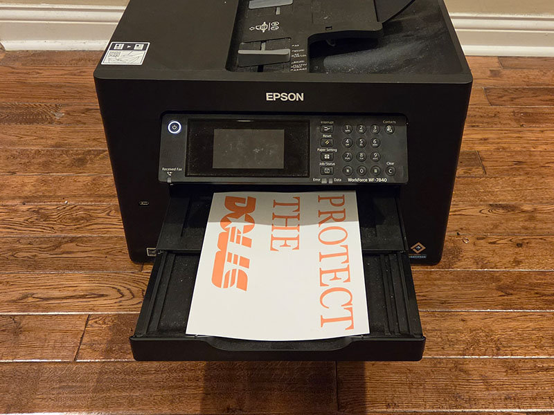 Example of printing the shirt design